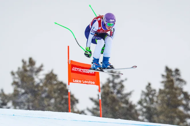 Mariborčanka je na prvem smukaškem treningu v Kanadi v spremenljivih in zahtevnih vremenskih razmerah dosegla 15. čas, na drugem pa 13. FOTO: USA Today Sports