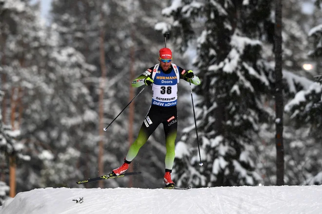 Klemen Bauer je kot tretji Slovenec predal kot šesti z 1:24,5 minute zaostanka za Norvežani. FOTO: Jonathan Nackstrand/Afp