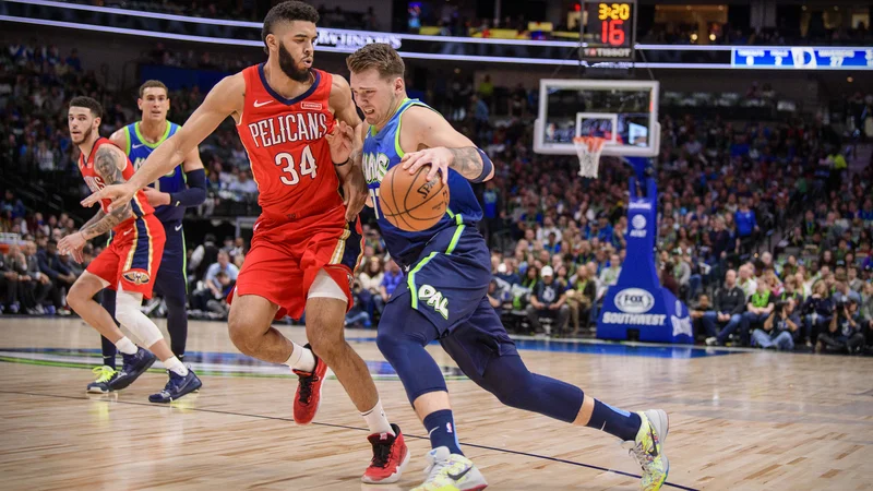 Fotografija: Luka Dončić se proti New Orleansu ni pretirano naprezal, a je bil še enkrat v ospredju tekme. FOTO: USA Today Sports