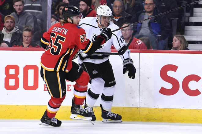 Anže Kopitar v dresu št. 11 je prispeval gol in podajo. FOTO: Candice Ward Usa Today Sports