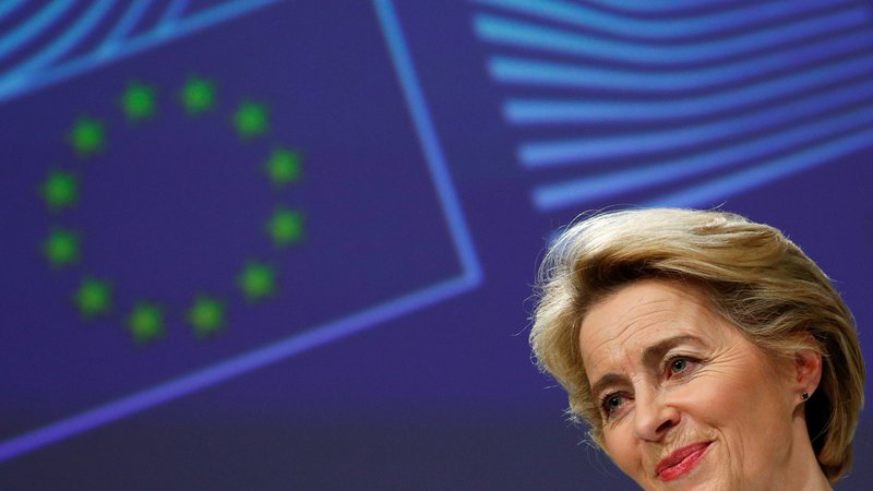 Fotografija: Ursula von der Leyen je prepričana, da lahko EU z zeleno preobrazbo okrepi svoje gospodarstvo. FOTO: Reuters