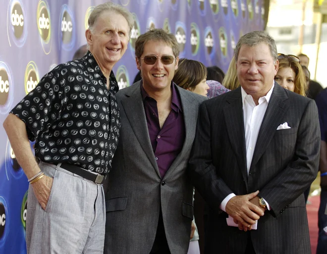 Auberjonois (levo), James Spader in William Shatner. FOTO: Chris Pizzello/Reuters