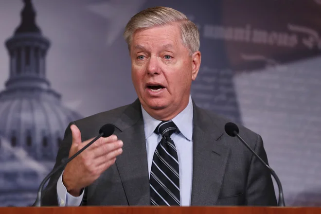 Senator Lindsey Graham je na Trumpovi strani. FOTO: Chip Somodevilla/AFP