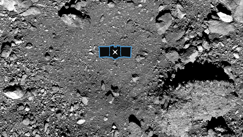 Fotografija: Točka predvidenega pristanka. FOTO: NASA/Goddard/University of Arizona