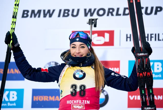 Dorothea Wierer spet meri na kristalni globus. FOTO: AFP