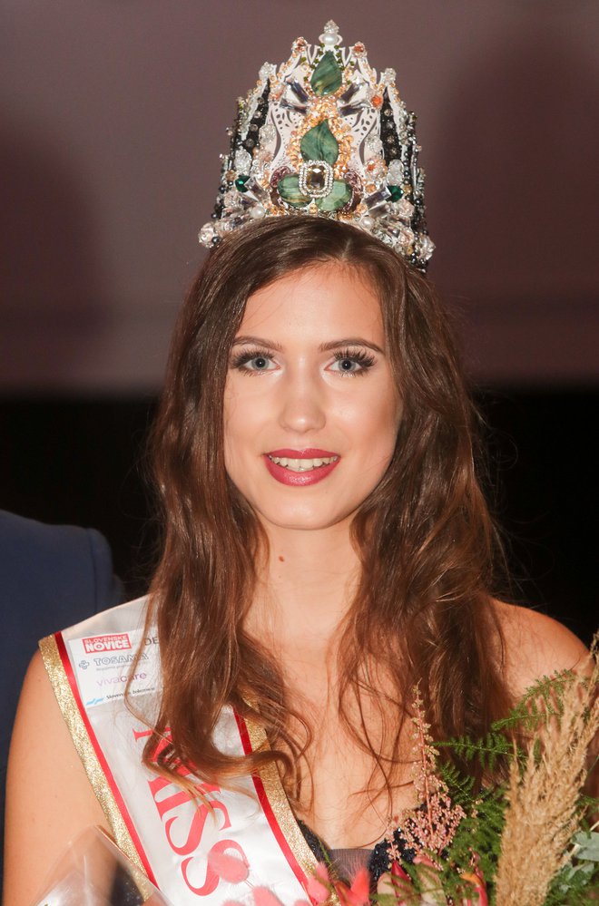 Finalni izbor za miss Slovenije v Črnomlju. Miss Slovenije 2019 Špela Alič. FOTO: Marko Feist