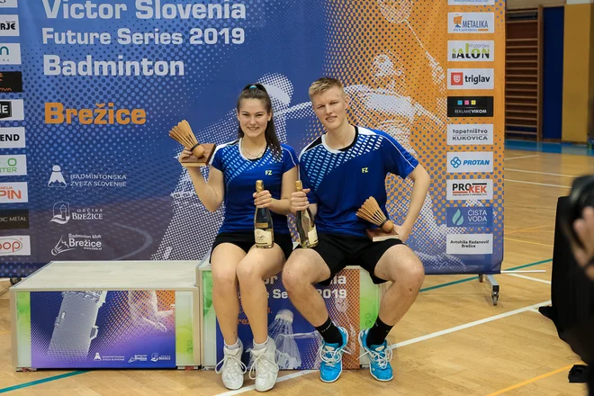 Petra Polanc in Miha Ivančič po zadnji zmagi v Brežicah. Foto: Aleš Polanc