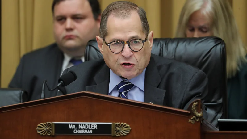 Predsedujoči vplivnega pravosodnega odbora ameriškega predstavnišjkega doma demokrat Jerrold Nadler. FOTO: Jonathan Ernst Reuters