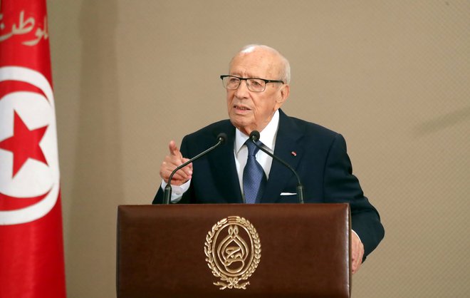 Bedži Kaid Esebsi je bil prvi demokratično izvokjeni predsednik Tunizije. Foto Abdelfattah Belaid/AFP