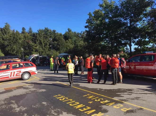 Iskanje gobarja je potekalo ves konec tedna. FOTO:PGD Idrija