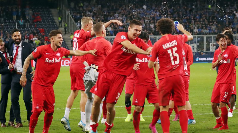 Fotografija: V Salzburgu so le dočakali ligo prvakov in že za uvod veliko slavje ob odlični predstavi proti Belgijcem. FOTO AFP
