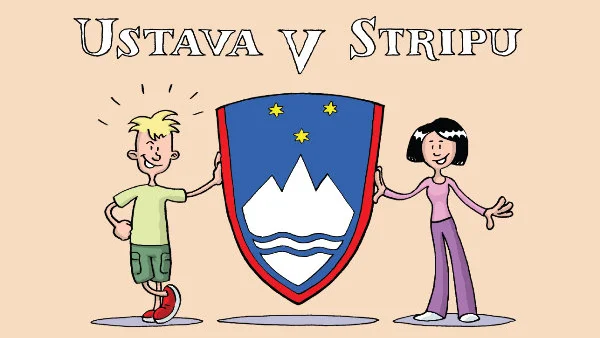 Fotografija: Ustavo v stripu so kot pripomoček pri razumevanju demokracije in aktivnega državljanstva dobili vsi letošnji slovenski sedmošolci Ilustracija Zoran Smiljanić