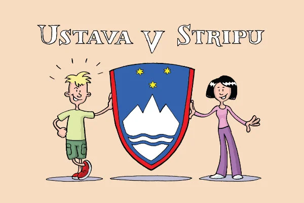 Ustavo v stripu so kot pripomoček pri razumevanju demokracije in aktivnega državljanstva dobili vsi letošnji slovenski sedmošolci Ilustracija Zoran Smiljanić