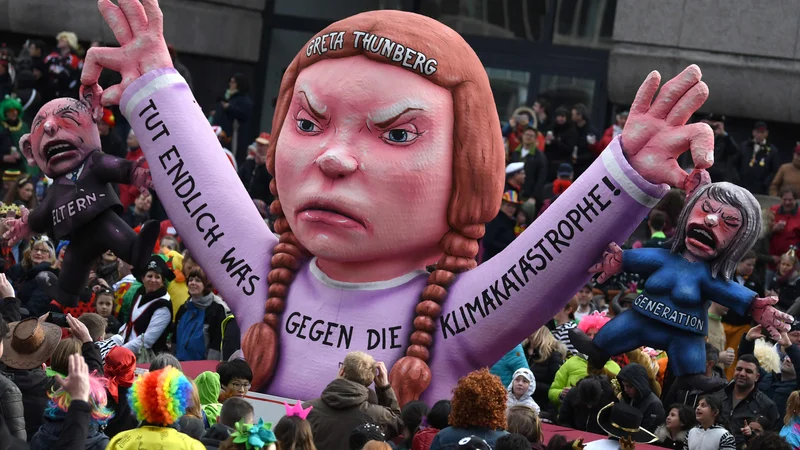 Fotografija: Greta je postala simbol boja za podnebje. FOTO: Ina Fassbender/Afp