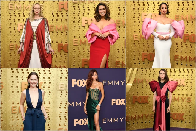 V fotogaleriji si poglejte, kaj so zvezdniki oblekli za podelitev nagrad emmy. FOTO: AFP/Reuters
