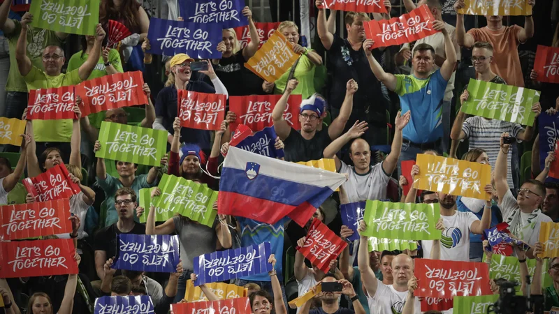 Fotografija: Gledalci in navijači med četrtfinalno tekmo Rusija – Slovenija. FOTO: Uroš Hočevar/Delo