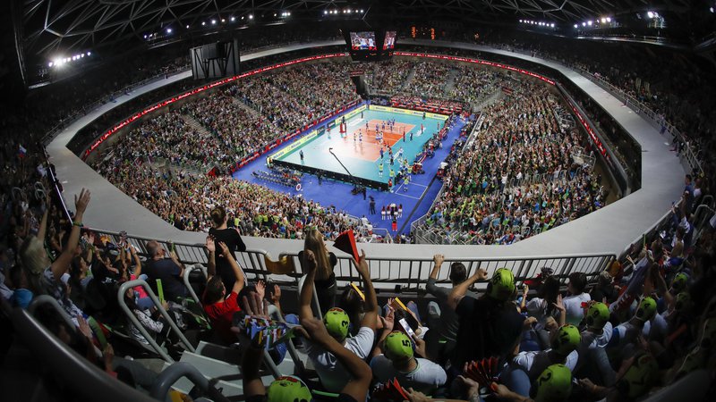 Fotografija: Arena Stožice med četrtfinalno tekmo Rusija - Slovenija.Foto Uroš Hočevar