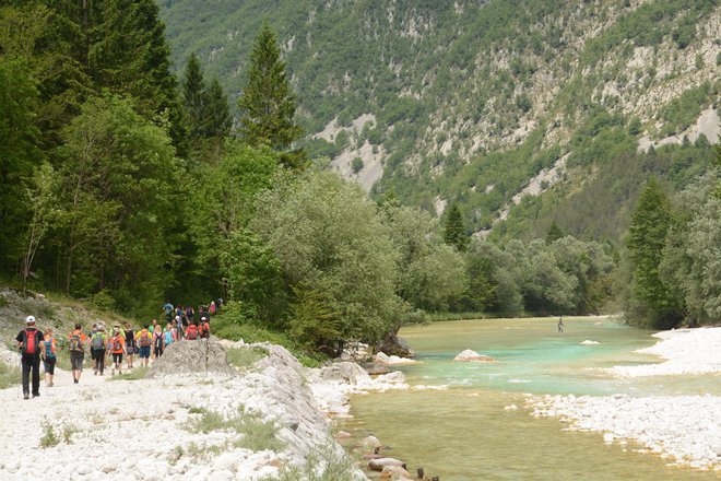 Tudi Soška pot je del Alpe–Adria Trail. Foto: Janko Humar