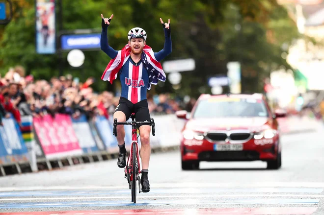 Quinn Simmons je svetovni prvak med mladinci. FOTO: Yorkshire 2019