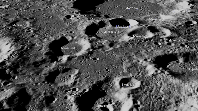 Fotografija: Območje na Luni, kjer je strmoglavilo indijsko plovilo. FOTO: NASA/Goddard/Arizona State University