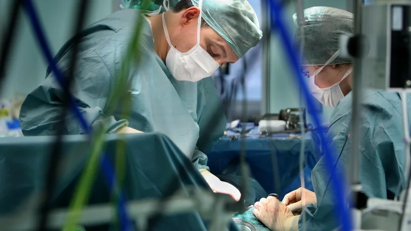 Fotografija: Operacija na Onkološki kliniki v Ljubljani. Slika je simbolična. FOTO: Jure Ežen/Delo