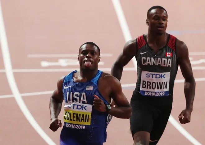 Christian Coleman je novi svetovni prvak v najprestižnejši disciplini. FOTO: Reuters