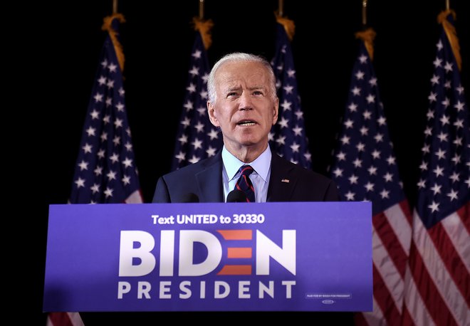 Nekdanji demokratski podpredsednik Joe Biden. FOTO: Olivier Douliery/Afp