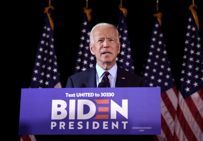 Nekdanji demokratski podpredsednik Joe Biden. FOTO: Olivier Douliery/Afp
