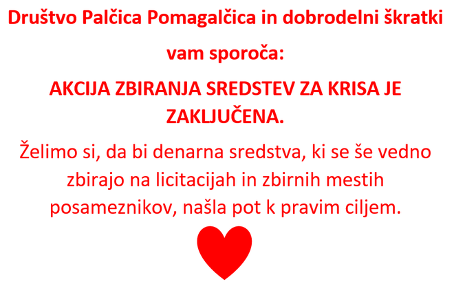 Dobrodelna akcija je končana. FOTO: Facebook