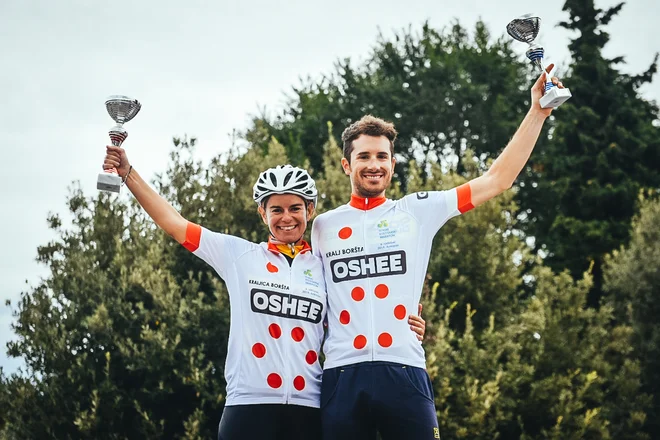 Naslov sta osvojila <strong>Laura Ukovich </strong>(11:21) in <strong>Andrea Calza</strong> (7:17), ki sta najhitreje osvojila gorski cilj na 3 kilometrskem vzponu iz doline Dragonje do Boršta. Foto: Fuf