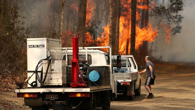 Fotografija: Požar na območju v Busbys Flata v Novem Južnem Walesu. FOTO: Reuters
