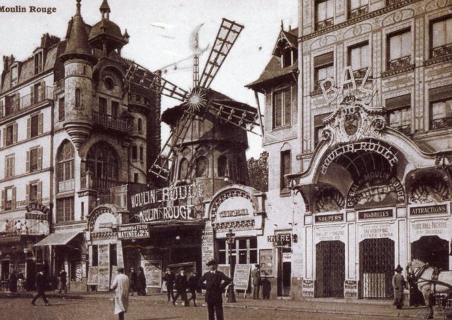 Znameniti kabaret sta 6. oktobra 1889 odprla Katalonec Joseph Oller in Francoz Charles Zidler, ki sta imela v lasti tudi znamenito dvorano Olympia. Fotografija Wikipedija