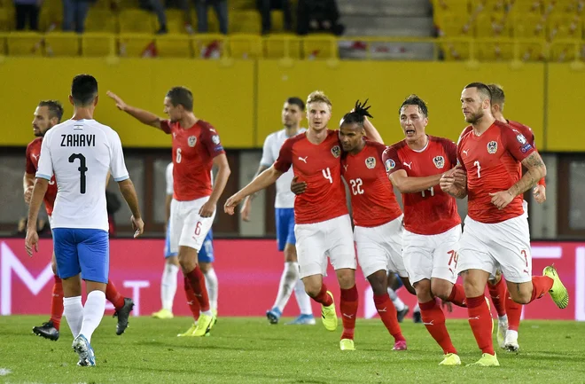 Avstrijci s popotnico zmage proti Izraelu prihajajo v Ljubljano. FOTO AFP