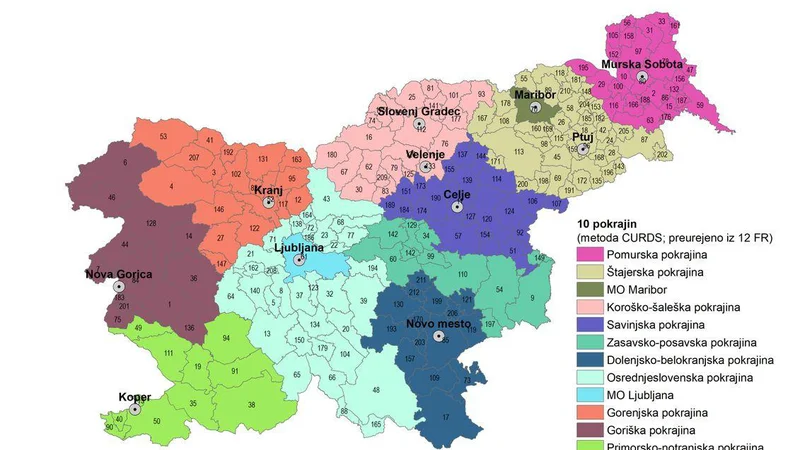 Najnovejši osnutek pokrajinske zakonodaje predvideva deset pokrajin, za Ljubljano in Maribor pa poseben status. FOTO: Arhiv Delovne skupine za pripravo pokrajinske zakonodaje