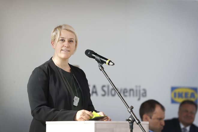 Ikeina trgovina v Ljubljani  bo ena najbolj trajnostnih v Evropi, je dejala Sara Del Fabbro, izvršna direktorica Ikee za JV Evropo. Foto: Leon Vidic