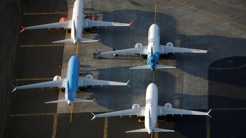 Fotografija: Boeingova letala na letališču Moses Lake. Foto Lindsey Wasson Reuters