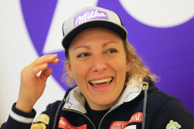Ilka Štuhec je zablestela na Švedskem in osvojila naslov svetovne prvakinje v smuku. FOTO: Tomi Lombar/Delo
