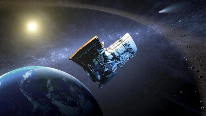 Umetniška upodobitevsatelita Wise oziroma Neowise. FOTO: Nasa