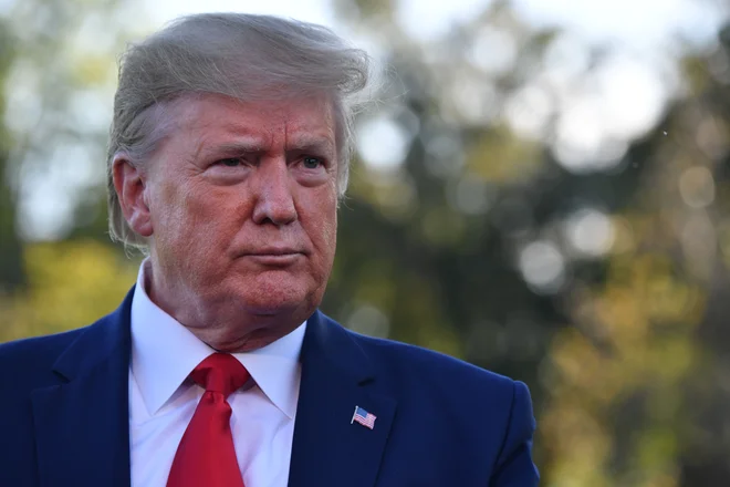 Ameriški republikanski predsednik Donald Trump. FOTO: Nicholas Kamm/AFP