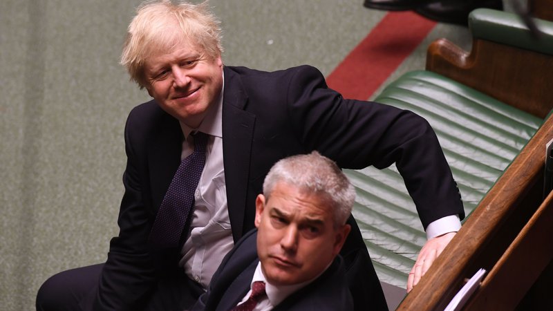 Fotografija: Vlada Borisa Johnsona je v parlamentarno proceduro vložila predlog zakona o uveljavitvi ločitvenega sporazuma z EU. Foto: Jessica Taylor/Afp