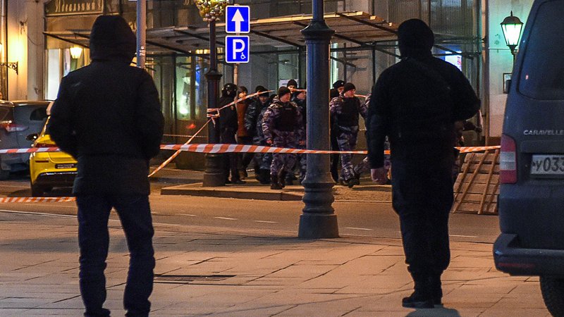 Fotografija: Včerajšnji napad se je zgodil v središču Moskve. FOTO: Vasily Maximov/AFP