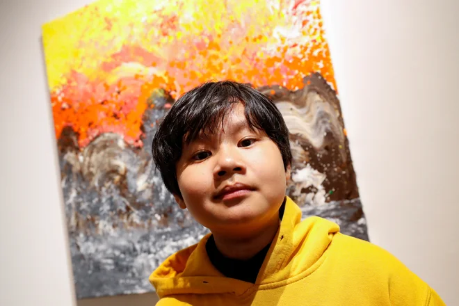 Xeo Chu, čudežni deček iz Vietnama razstavlja v New Yorku. FOTO: Shannon Stapleton/Reuters