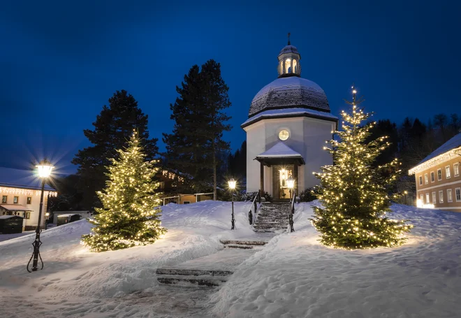 V tej kapeli v Oberndorfu se je rodila pesem Sveta noč. Foto Tourismusverband Oberndorf