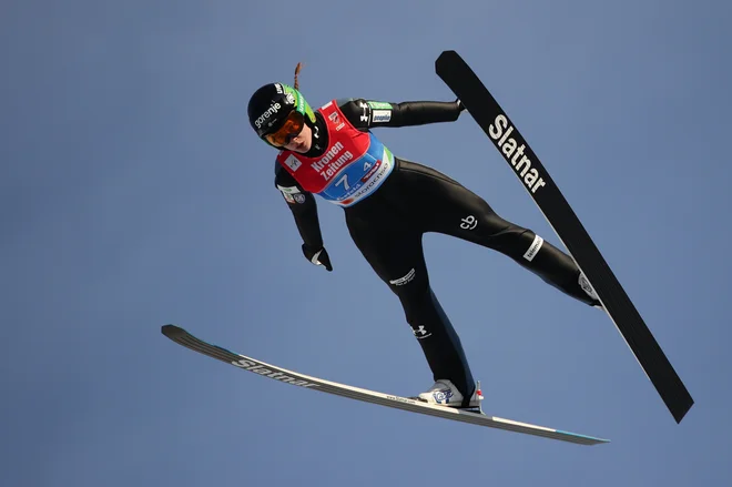 Urša Bogataj na letošnjem svetovnem prvenstvu v Seefeldu. FOTO: Lisi Niesner/Reuters