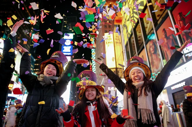 Na ulicah New Yorka je bilo veselo. FOTO: Amr Alfiky/Reuters