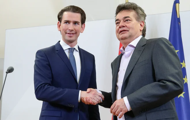 Sebastian Kurz in Werner Kogler FOTO: Lisi Niesner/Reuters
