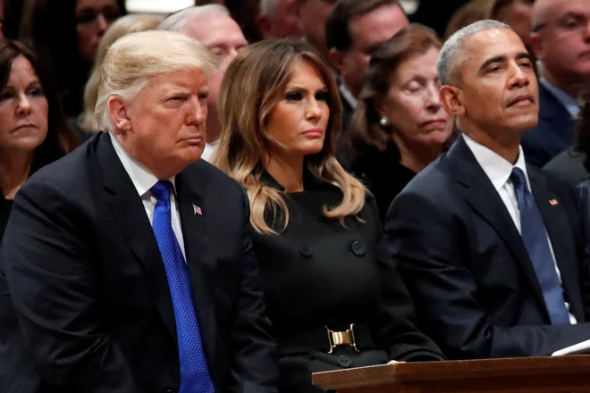 Predsednik Donald Trump je ostro kritiziral bližnjevzhodno politiko svojega demokratskega predhodnika Baracka Obame. Foto Pool New Reuters