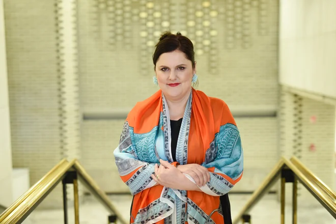Direktorica Cankarjevega doma Uršula Cetinski: »Smo del sveta, ki se srečuje z resnimi planetarnimi izzivi.«<br />
Foto Peter Uhan
