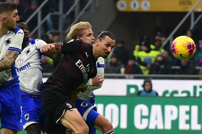 Zlatan Ibrahimović se je vrnil, Milan pa tudi leto 2020 ni začel obetavno. FOTO: AFP