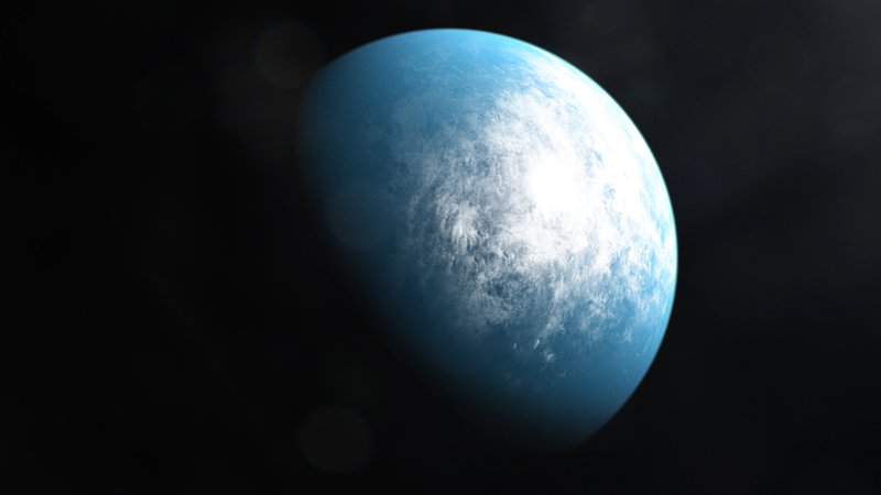 Fotografija: Umetniška upodobitev planeta TOI 700 d, ki ga je odkril satelit Tess. FOTO: NASA/Goddard/AFP